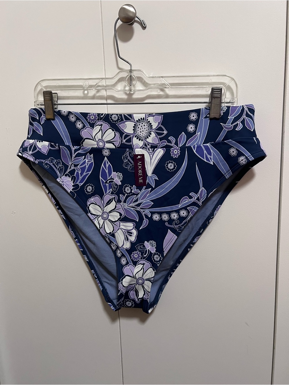 Adore Me Nina High-Waisted Bikini Bottom Bohemian Dreams C02 Floral Size XL NWT